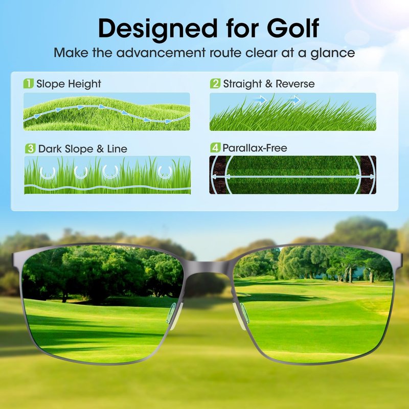 Xoxocos Golf Sunglasses for Men – Polarized UV400 Lenses for Golfing, Fishing & Driving – Enhanced Clarity for Greens, Anti-Glare & Lightweight Frame
