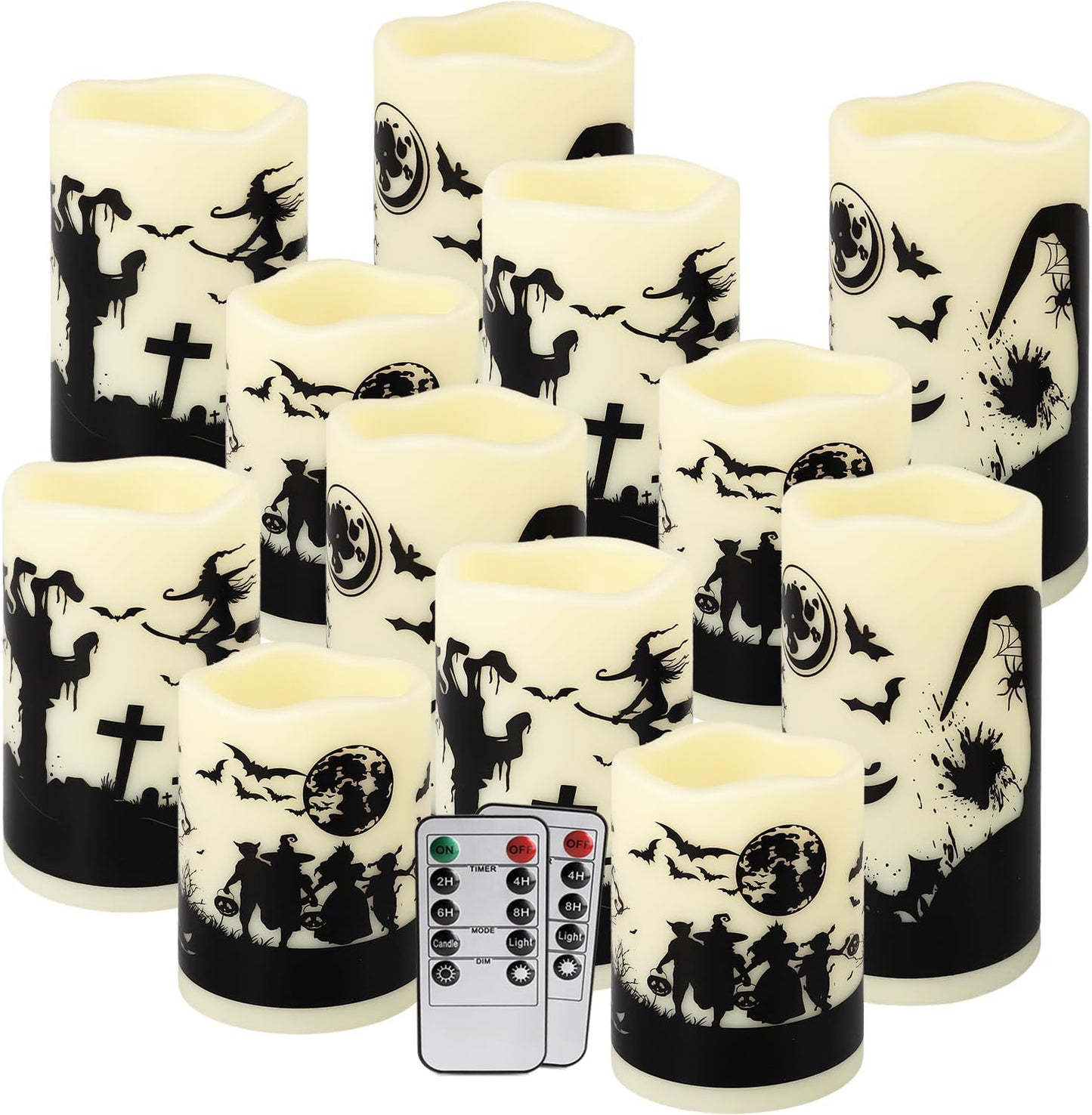 24-Pack Remote Control LED Flameless Candles - 3D Flame Timer Candles for Home, Weddings & Holidays