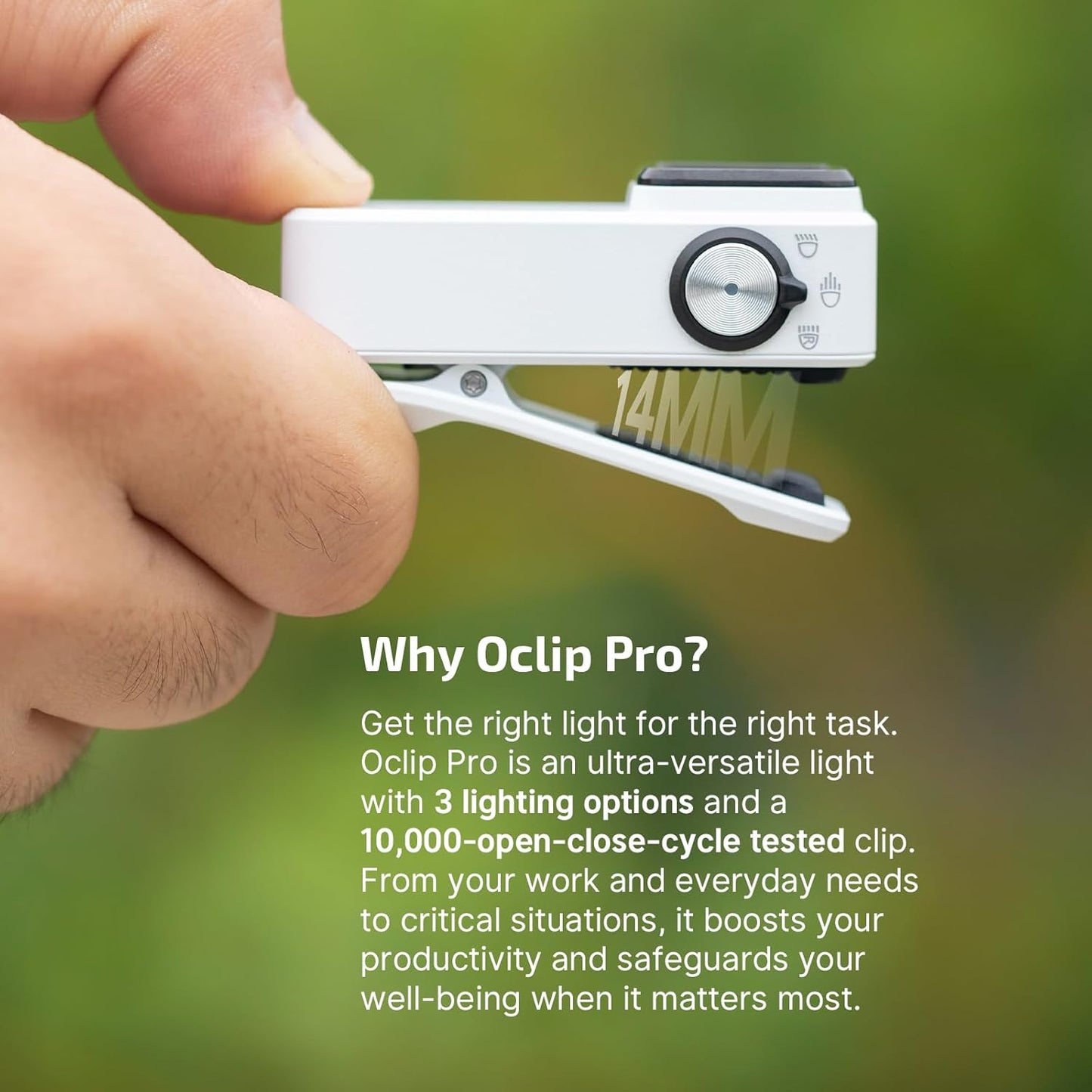 OLIGHT Oclip Pro Rechargeable EDC Flashlight - 500 Lumens, Magnetic Clip-On Light for Outdoor & Indoor Use