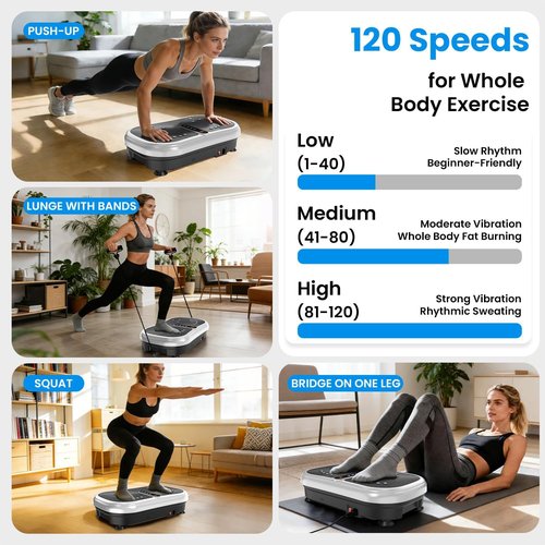 AXV Vibration Plate - Full Body Shaker Exercise Machine for Weight Loss | Fitness Platform for Men & Women
