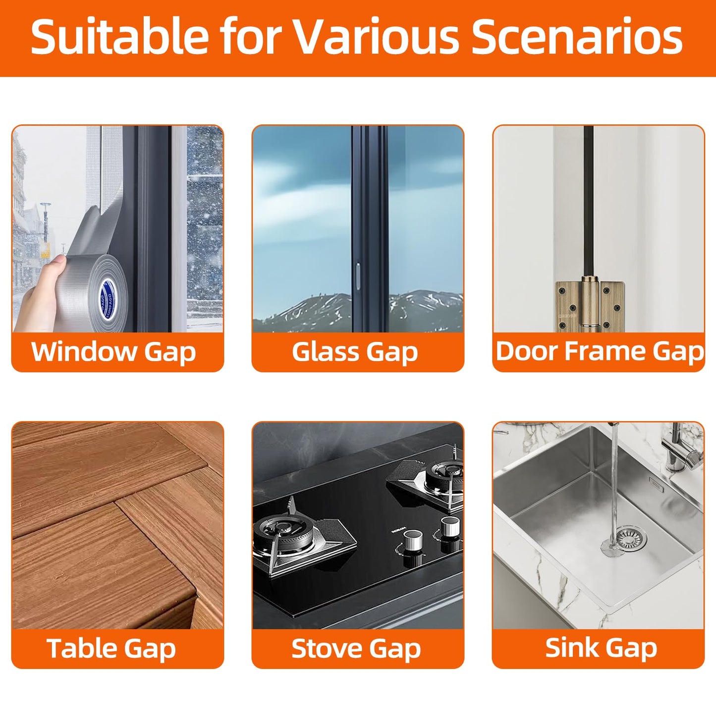 ZOMPAGO Strong Adhesive Cloth Weather Stripping Tape,1.8inx33FT,Black for Sliding Windows and Door Frames - Seal Strip for Soundproofing,Dustproof, Waterproof,and Windproof-Durable and Wear Resistant