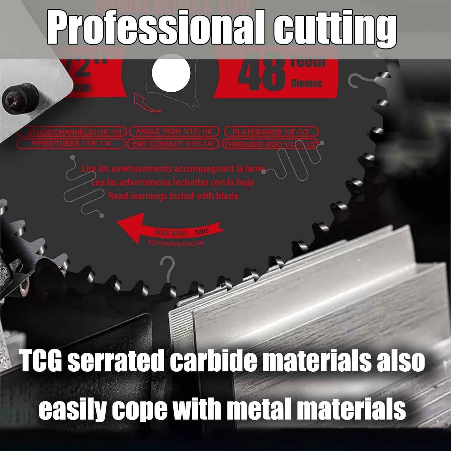 14-Inch Steel Cutting Saw Blade - 72T Carbide Replacement for Diablo D1472CF & Evolution Chop Saws