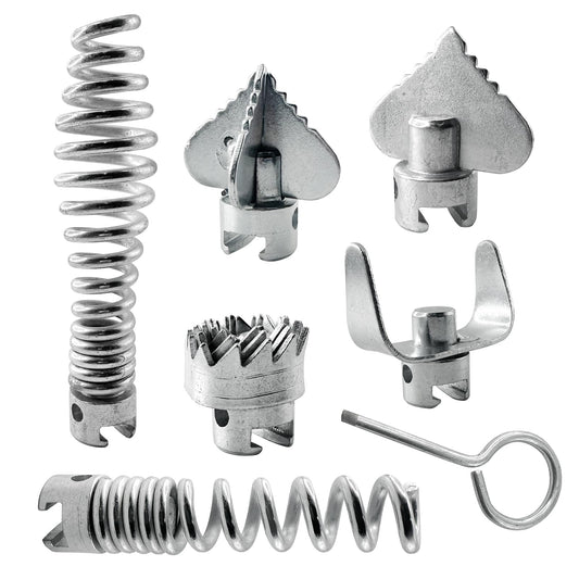 7 Pcs Drain Cleaner Combination Cutter Head Set 16mm Drain Snake Drill Attachment for Ridgid k50 K400 Pipeline Dredging Machine