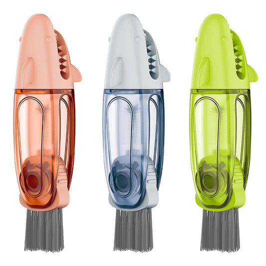 Cleangor 3 in 1 Multifunctional Cup Lid Cleaning Brush, Cup Crevice Cleaning Tools for Tight Spaces, Portable Cup Lid Cleaner Brush for Home, Keyboard, Cup, Pacifier, and Blender (3, Multicolored)