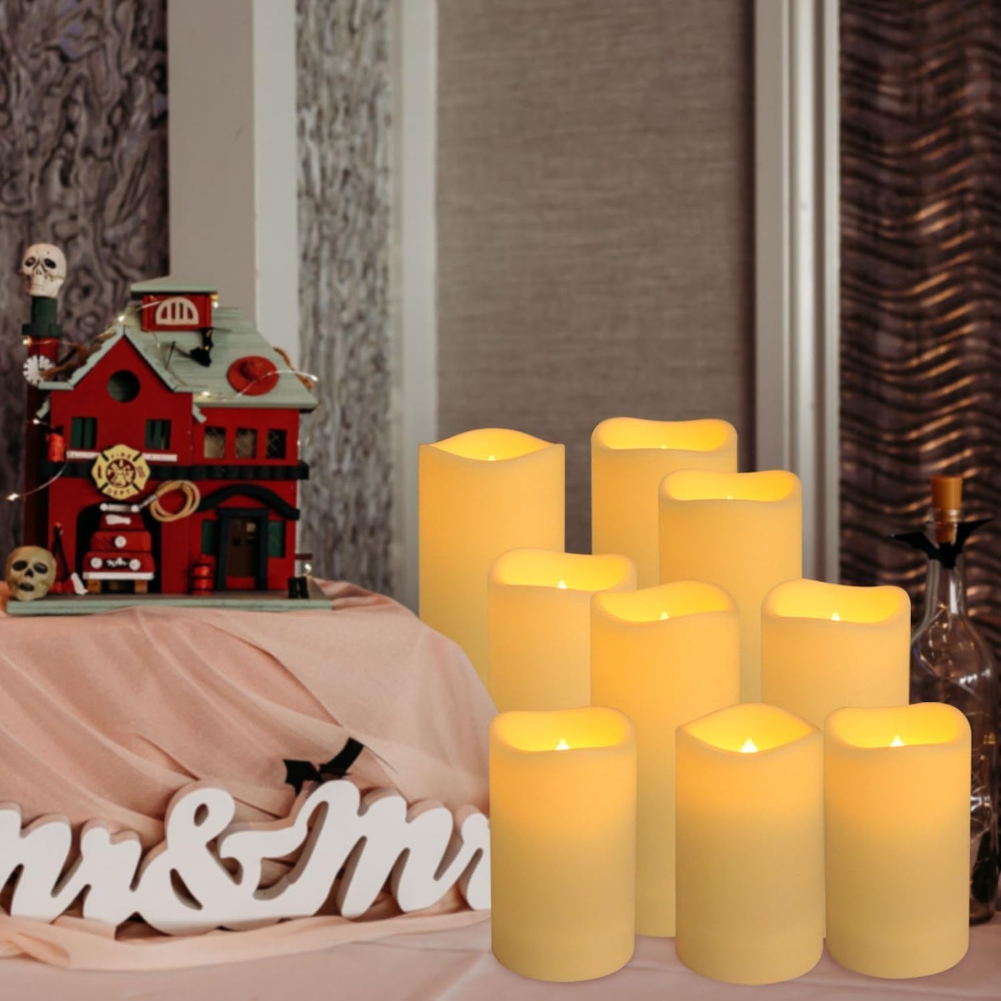 24-Pack Waterproof Flameless LED Candles with Remote & Timer – 4", 5", 6" Sizes for Halloween & Weddings