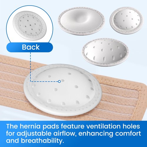 Velpeau Umbilical Hernia Belt Baby Newborn -with 3 Different Shaped Compression Pads, Belly Button Navel Band Wrap Truss Abdominal Binder Support for Infant, Children, Toddler, Kids (Khaki-Reg)