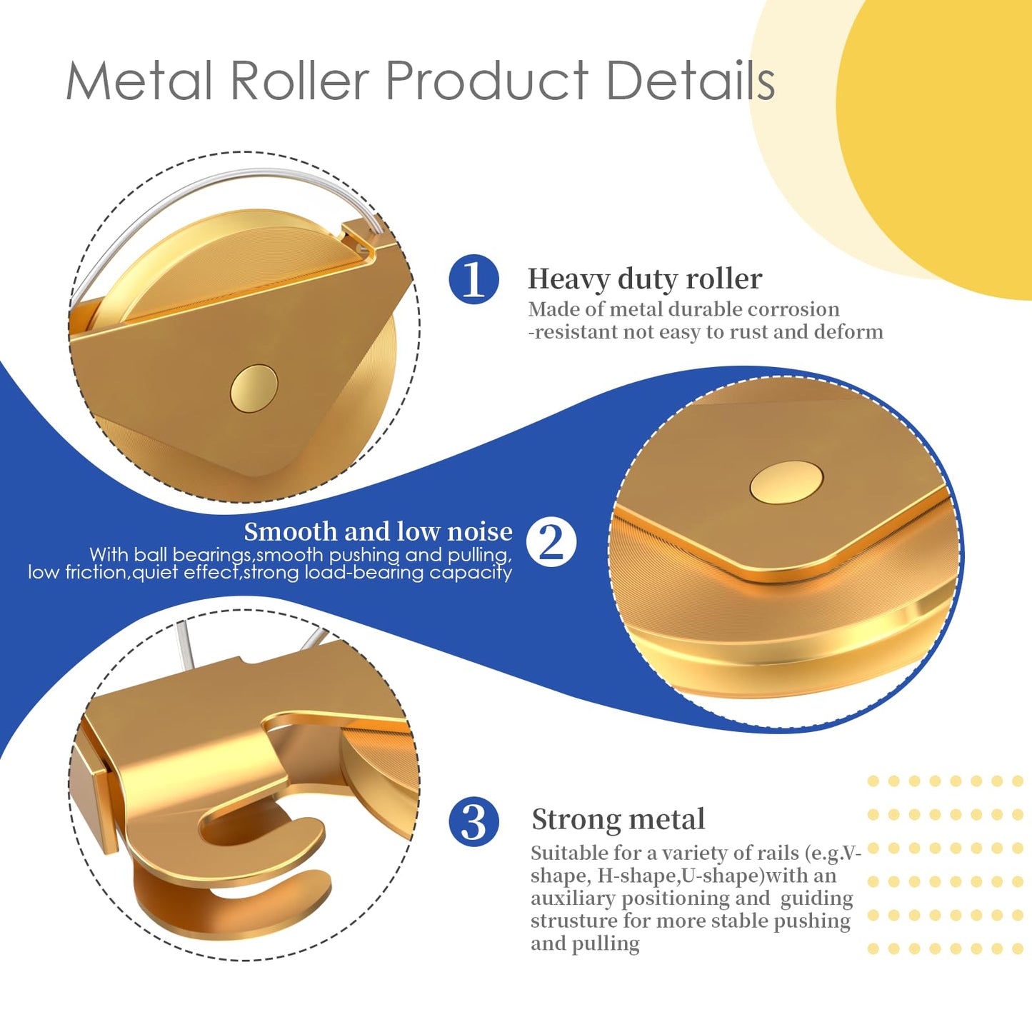 4-Pack Heavy-Duty Sliding Screen Door Rollers – Compatible with KDEX20 & Most Brands | 1-1/4" Steel Ball Bearings for Ultra-Smooth Glide