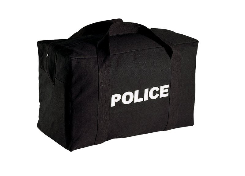 Rothco Canvas Large Police Logo Gear Bag, Black
