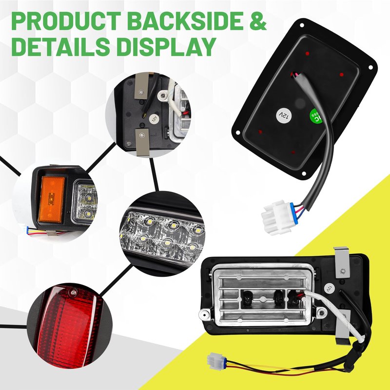 DRIVE UP Club Car DS Led Light Kit, Golf Cart Led Lights for Club Car DS 1993-Up Gas and Electric Golf Carts, Factory Style Headlight and Tail Light Assembly OEM 101988002 101988001