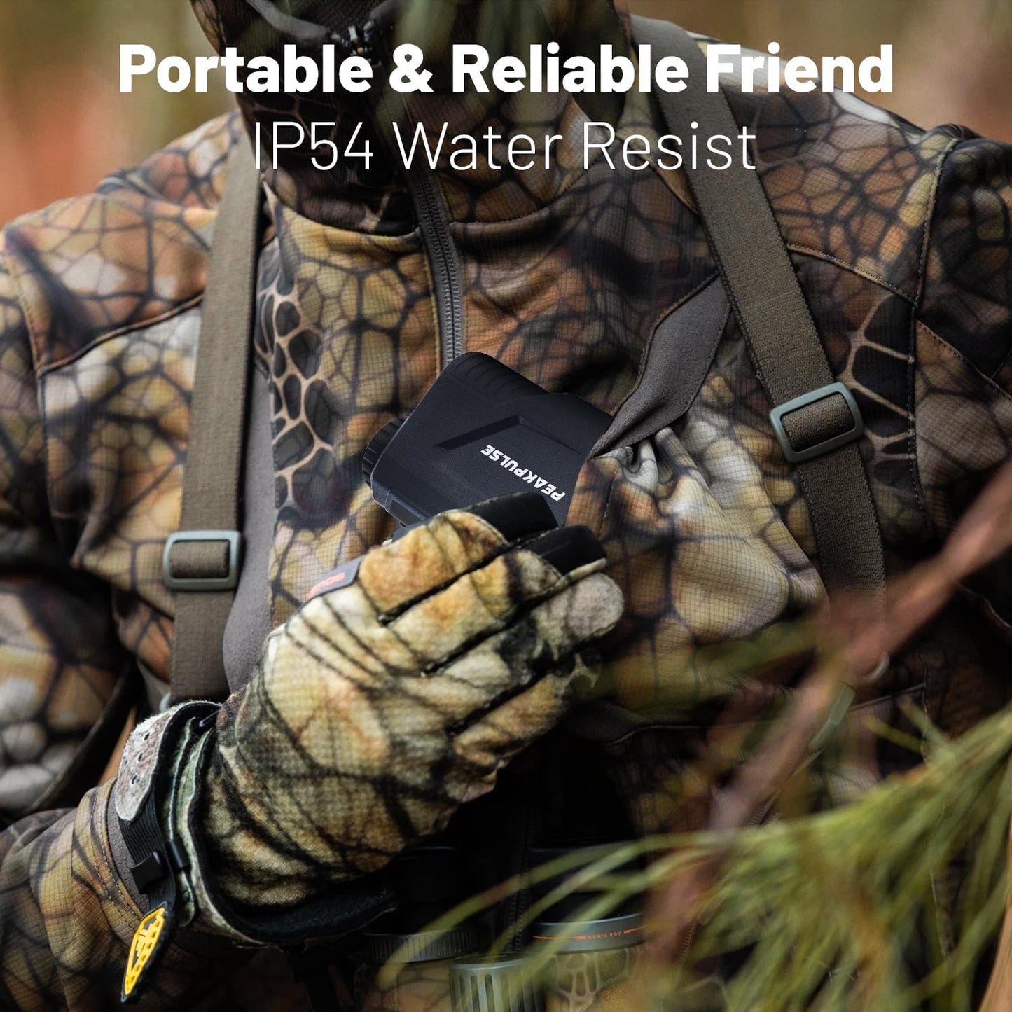 PEAKPULSE Hunting Range Finder - 1700 Yards Rangefinder with 7X Magnification & Rechargeable Battery
