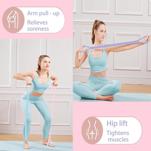 Figure 8 Resistance Bands - Versatile Yoga & Pilates Stretching Equipment for Arms, Back, & Chest | 3 Pack