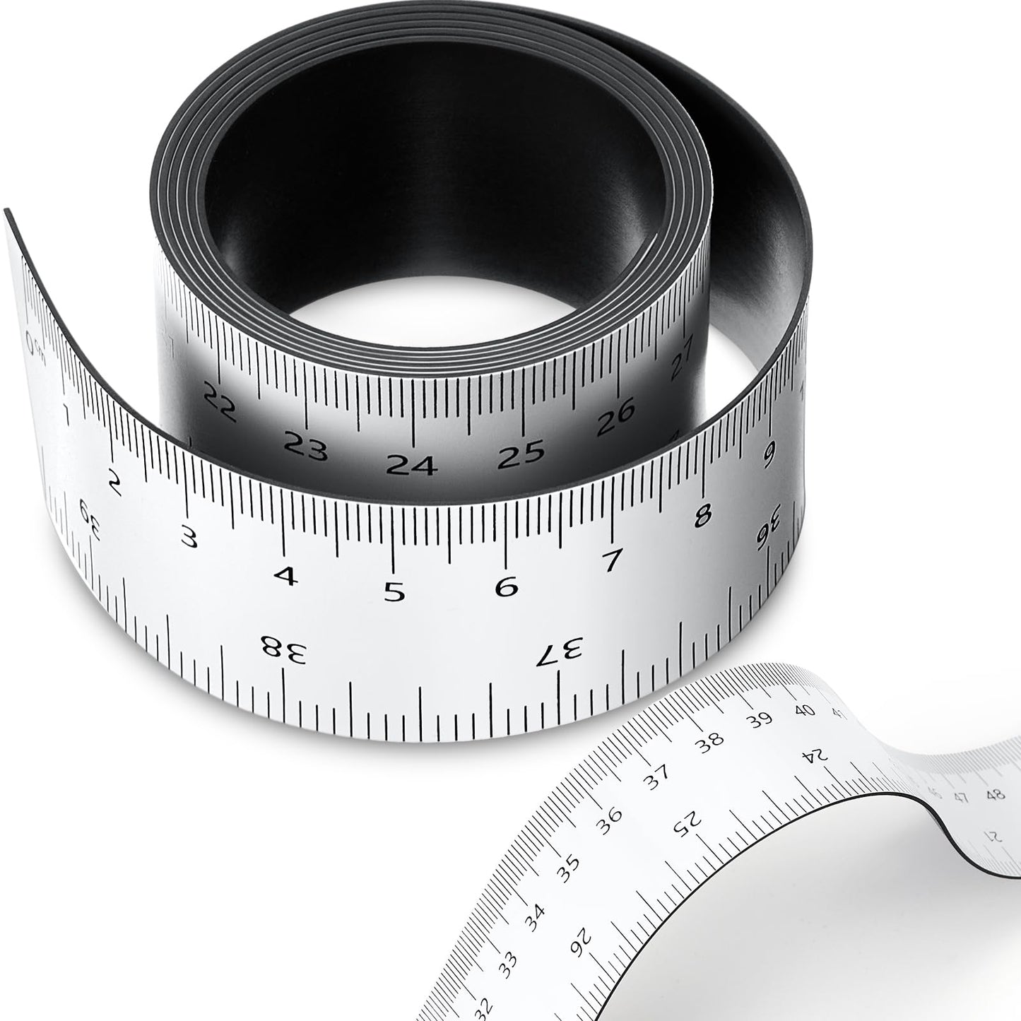 Relaxweex 1 Pcs 39.37 Inch Magnetic Ruler Flexible Magnetic Ruler Magnet Measuring Tape with Both Inches and Centimeters, Suitable for Whiteboard, Lathes, Workshops, Table Saws, Mills, Easy to Take