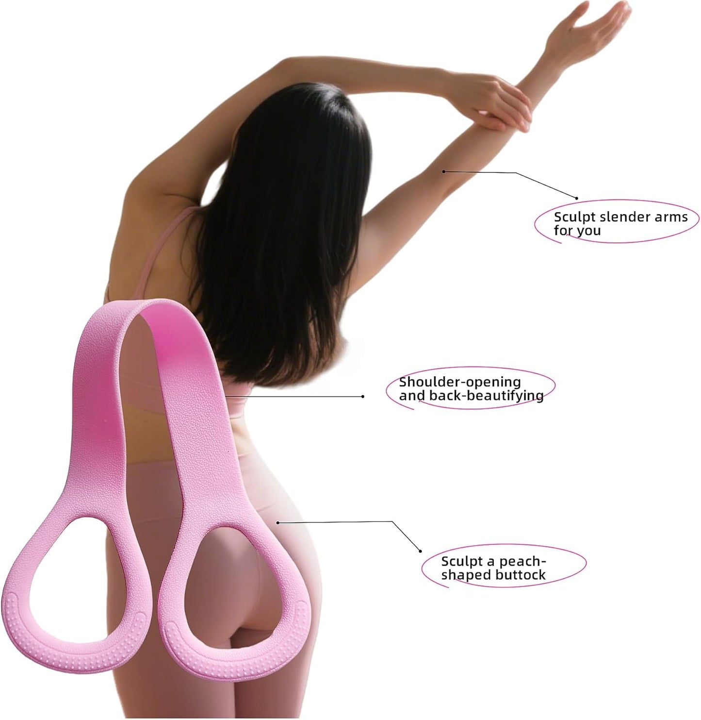 Skiennix 3pc Figure 8 Resistance Bands - Versatile Elastic Stretch Bands for Fitness & Yoga