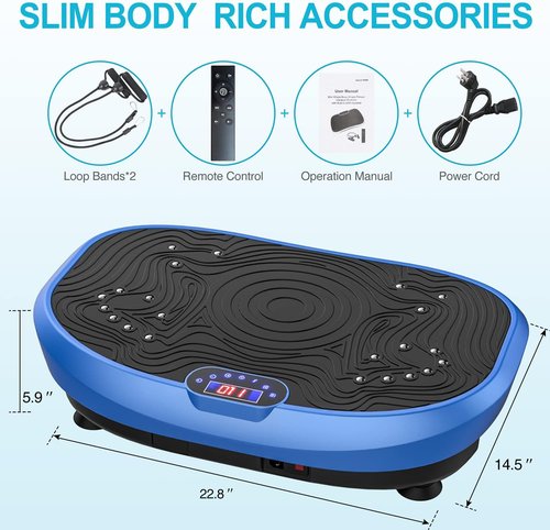 AXV Vibration Plate Exercise Machine - Whole Body Workout & Weight Loss Fitness Platform | Home Gym Equipment
