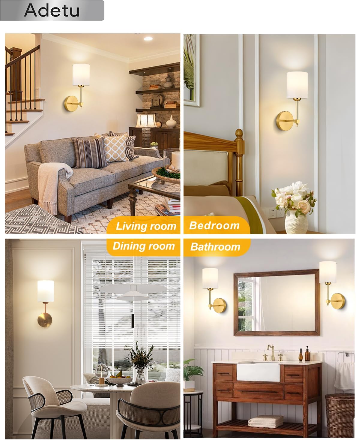 Rechargeable Black Wall Sconce Set of 2 - 5CCT Wireless Dimmable Lights with Remote for Bedroom & Living Room