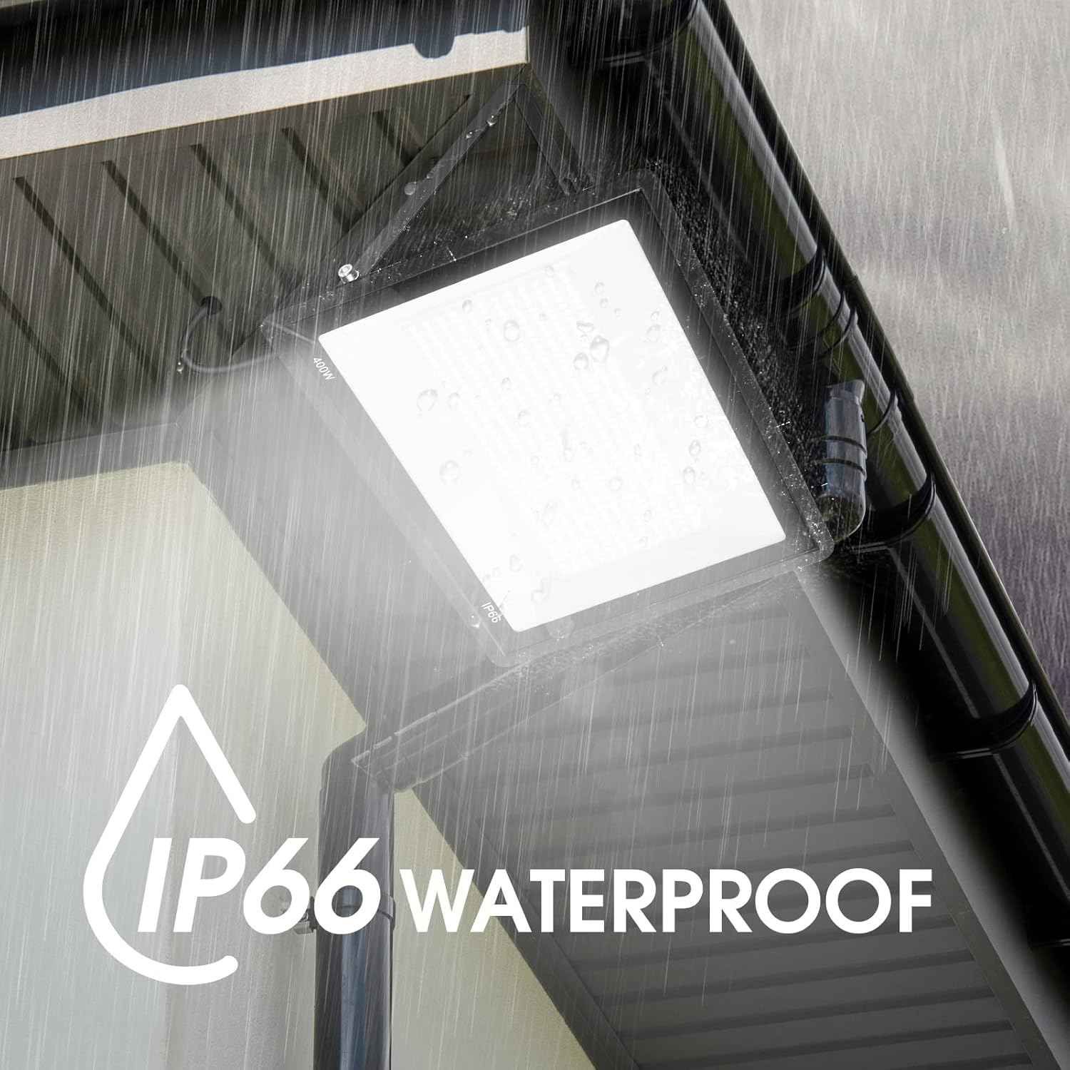 300W LED Flood Light - 2000W Equivalent, 5000K Daylight, 43500LM Waterproof Commercial Lighting for Sports Fields & Stadiums