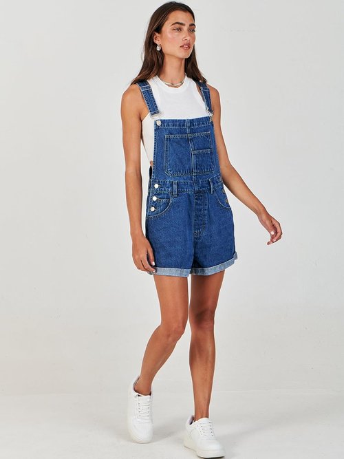 ANRABESS Denim Shorts Overalls for Women - Casual Loose Fit Adjustable Summer Romper | Stylish Jean Shortalls