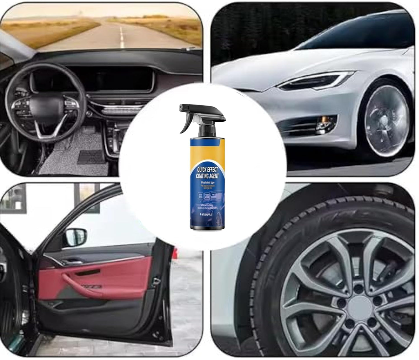 Theraftern Car Coating Spray, advanced car quick-acting coating agent spray,Quick Effect Coating Agent for Car, 3 in 1 High Protection Quickly Car Coating Spray, Waterless Wash Coat Wax (2)