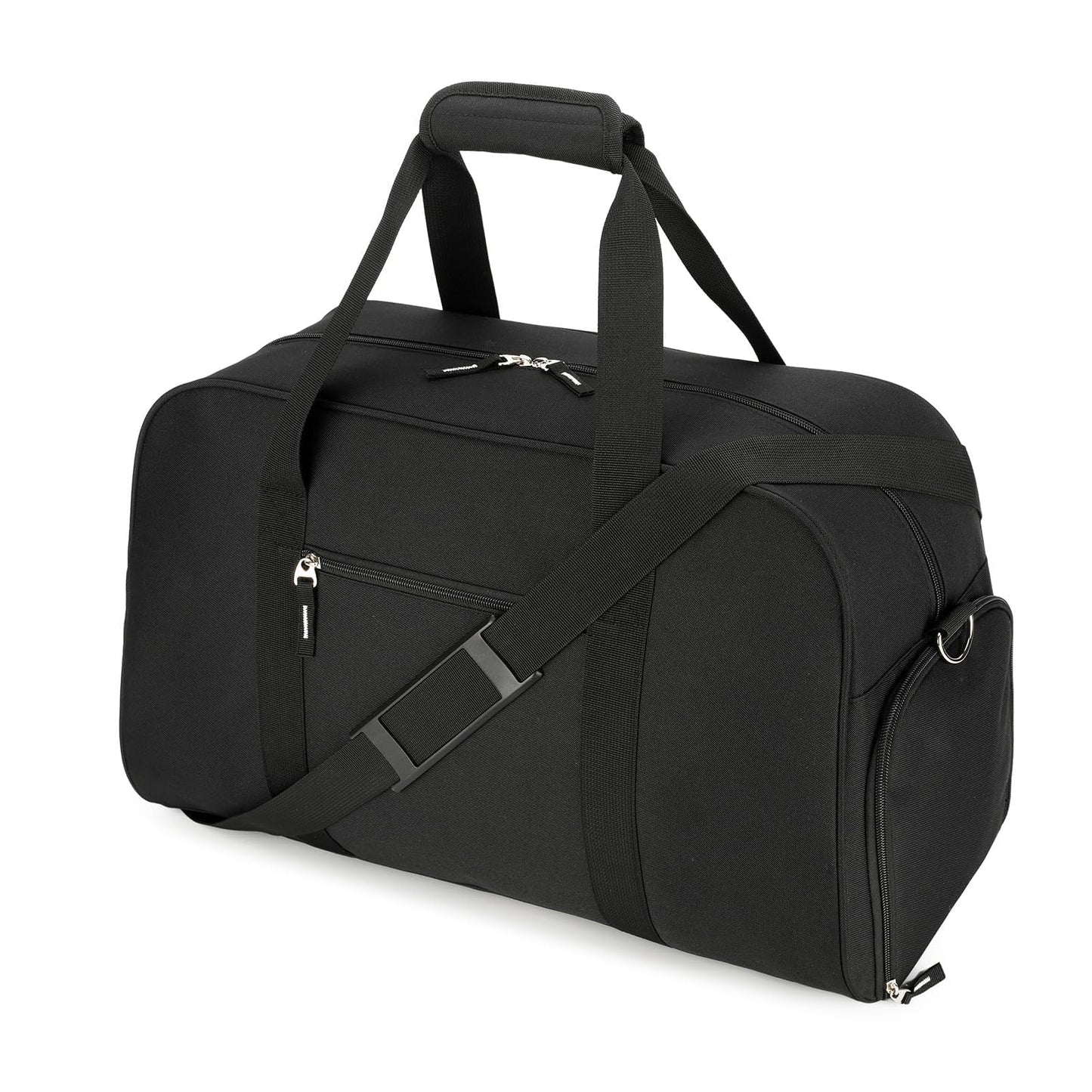 Searock 45L Gym Bag for Men & Women with Shoe Compartment, 21” Large Duffle Bag for Travel, Sports, Fitness & Workout, Black