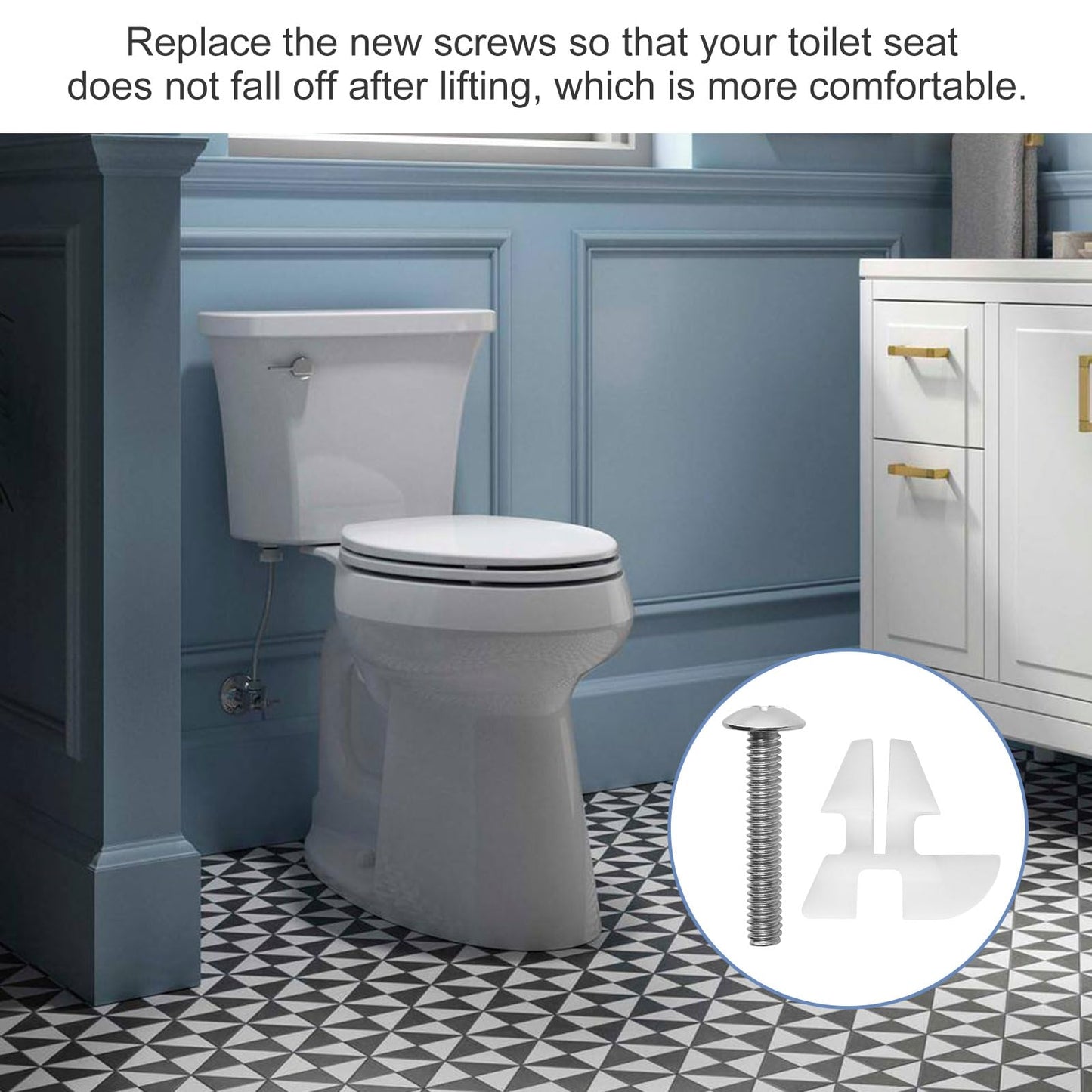 TNITRIB Toilet Seat Bolts for Kohler 1133024 Hardware Pack, for Kohler Toilet Seat Parts Replacement