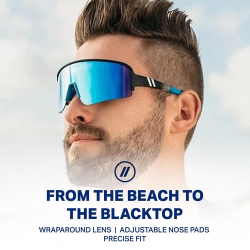 Blenders Eyewear Eclipse X2– Polarized Sunglasses – Wrap-Around Lens – 100% UV Protection – For Men & Women – Breaker Point