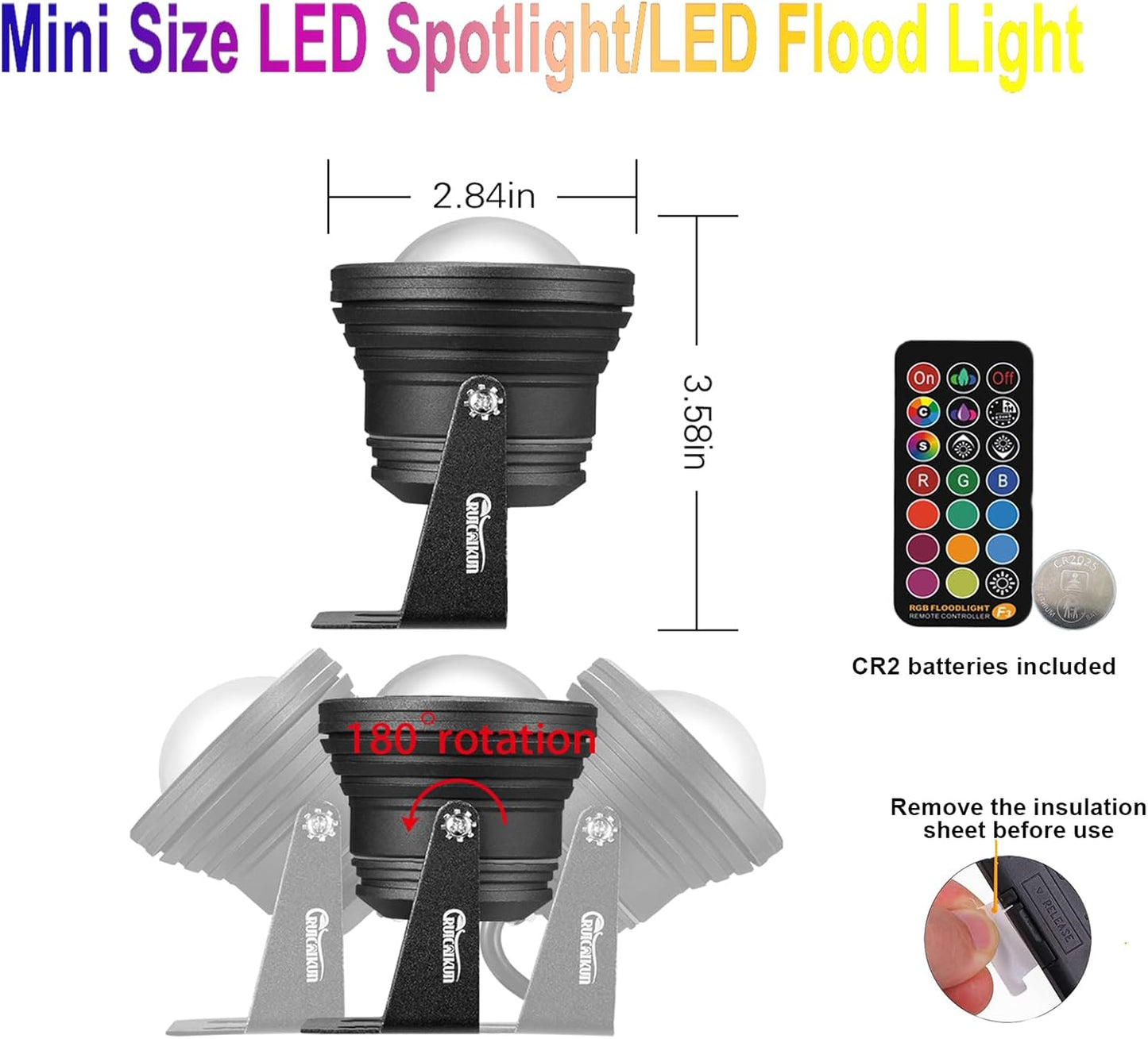 15W Smart Outdoor Colored Spotlights - APP Control, Waterproof Dimmable Garden Lights with Timer & Music Sync