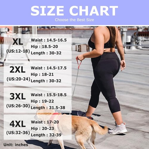 FULLSOFT Plus Size Capri Leggings - High Waist Tummy Control | Stretchy Yoga Pants XL-4XL