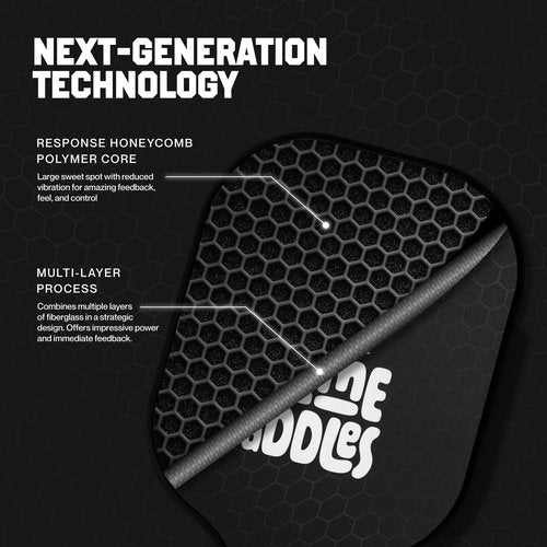 Meme Paddles | Premium Pickleball Paddle Set of 2 | Multi-Layer Fiberglass and Graphite Paddle Face | Honeycomb Core | Designed in The USA | Complete Kit 2 Rackets, 4 Pickleballs and Case
