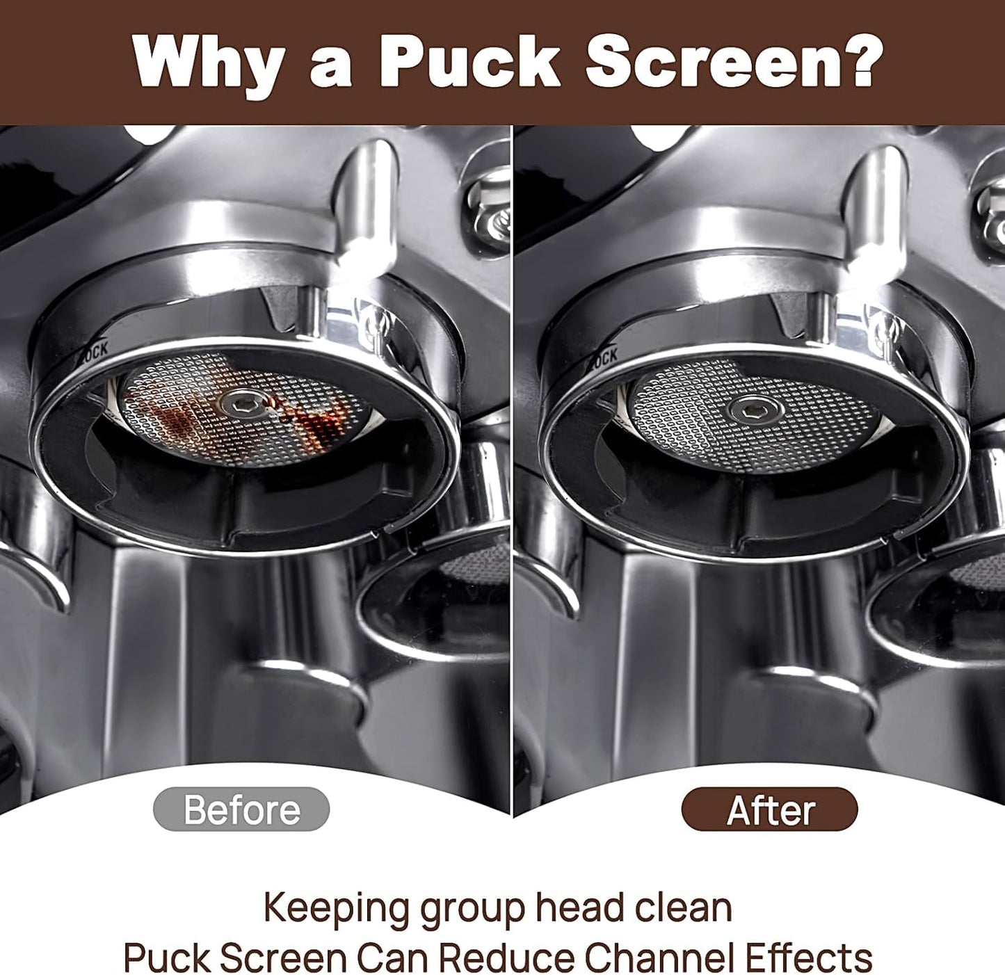 Espresso Puck Screen 51mm, Coffee Filter Laser-cut Screen for Portafilter Basket 51mm