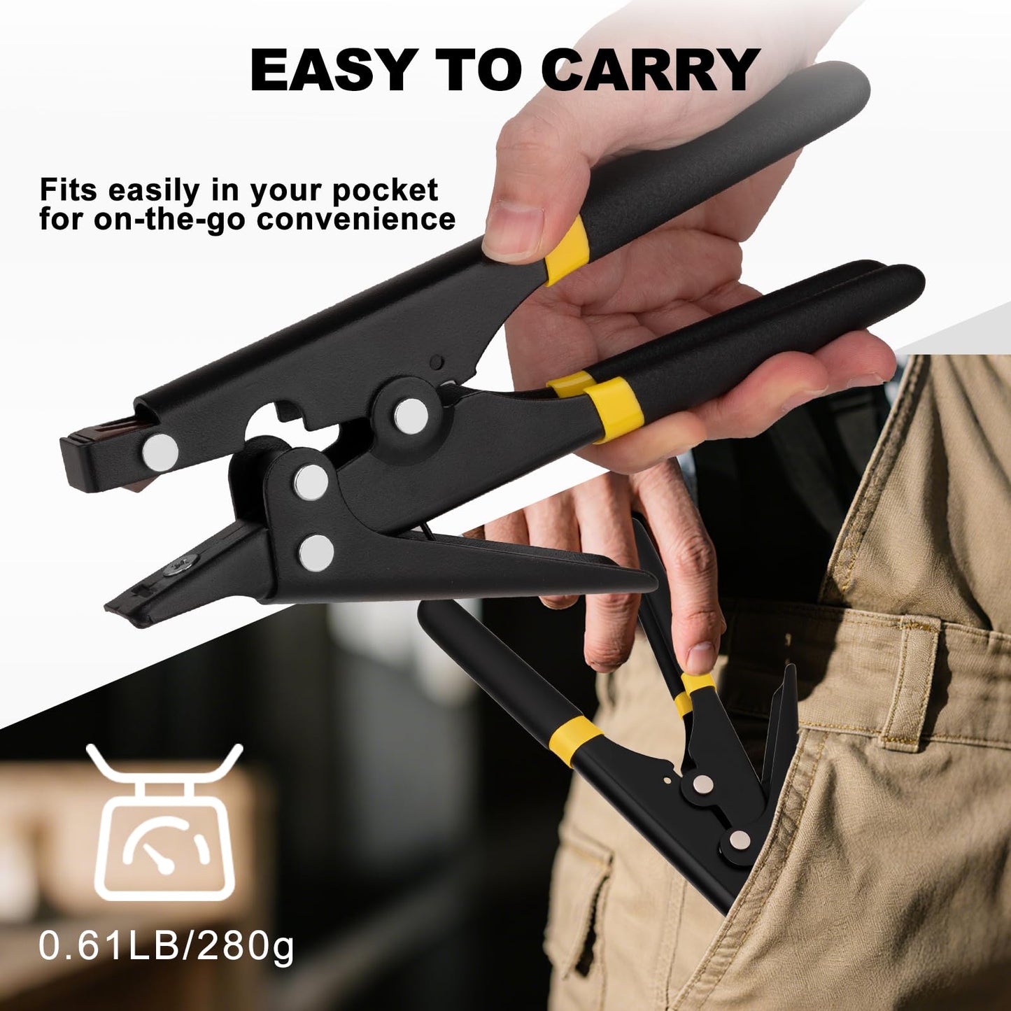 JIOUXIP Zip Tie Tool, Tensioning and Cutting Tool for Fastening and Cutting Plastic or Nylon Cable Tie, Cable Tie Gun for Cable Management, Zip Tie Tightener with Ergonomic and Portable Design