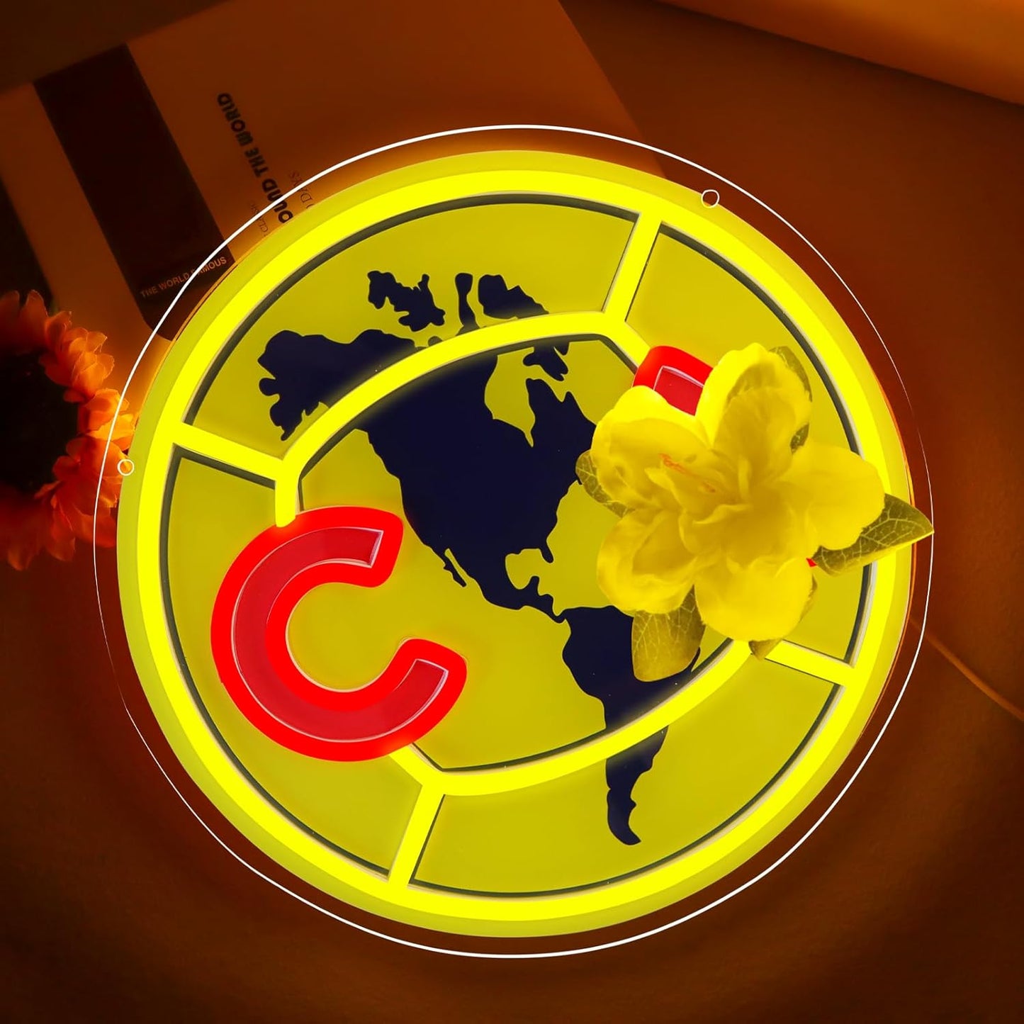 New York Yankees Neon Wall Sign - LED Baseball Team Decor for Man Cave & Bedroom, 13x15 Inch, Perfect Birthday & Christmas Gift