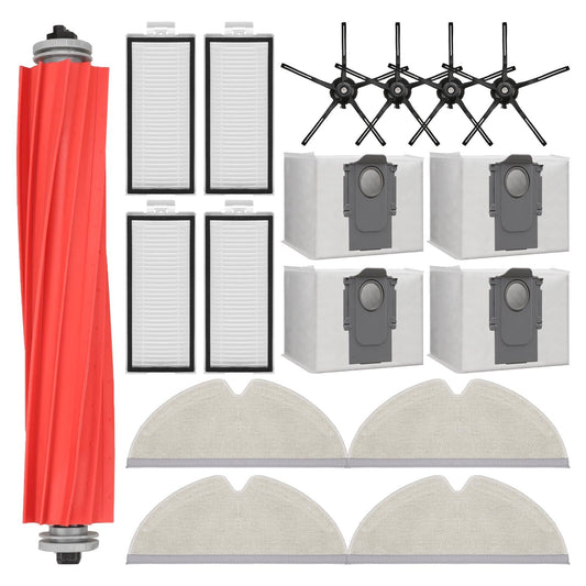 Replacement Parts For Roborock Q7 Q7+ Q7 Max Q7 Max+ Plus Robot Vacuum Cleaner Accessories Kits. Rubber Main Roller Brush, HEPA Washable Filter, Dust Bag, Mop Cloth, Side Brush, Robotic Vacuum Cleaner