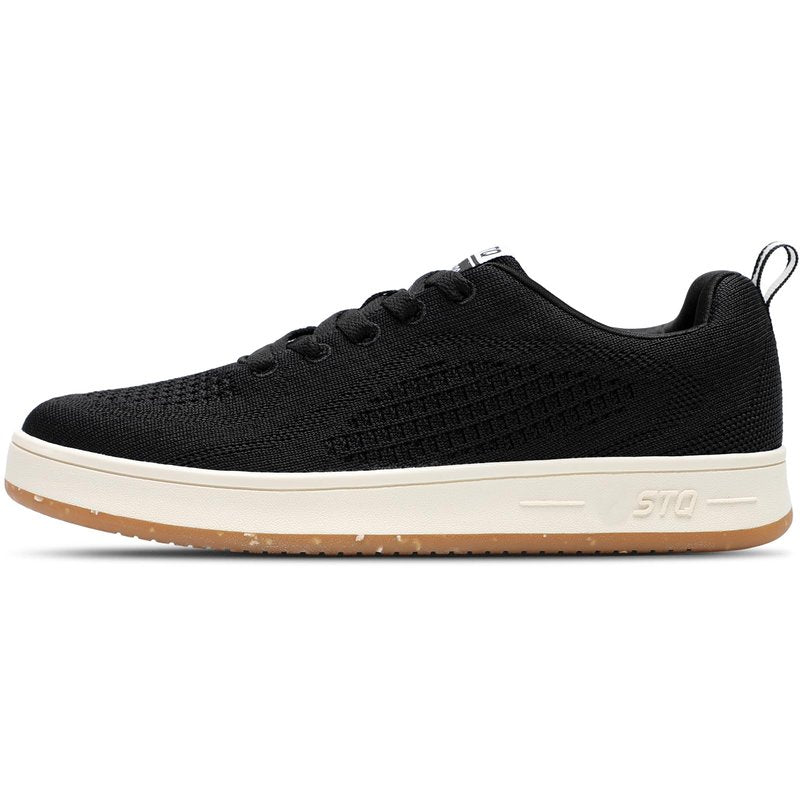 STQ Skate Shoes for Women Black Sneakers for Women Fashion Breathable Mesh Skateboard Shoes Black Size 7.5