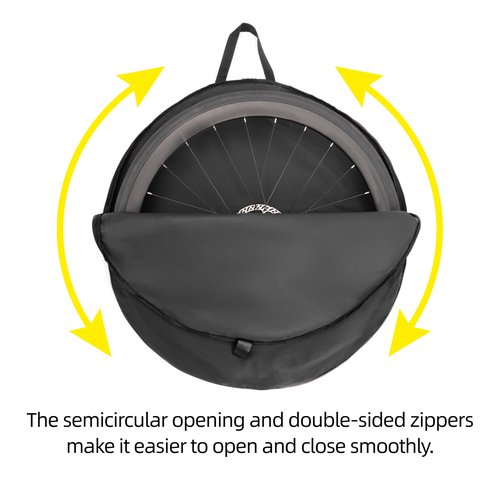 GadEdgen Bicyle Wheel Bag, Road Bike Bag, Bike Travel Bag 27.5 to 29 inch MTB Mountain Bike/700C Road Bike Tire Grip Bicycle Storage, Soft Bicycle Wheel Carry Bag