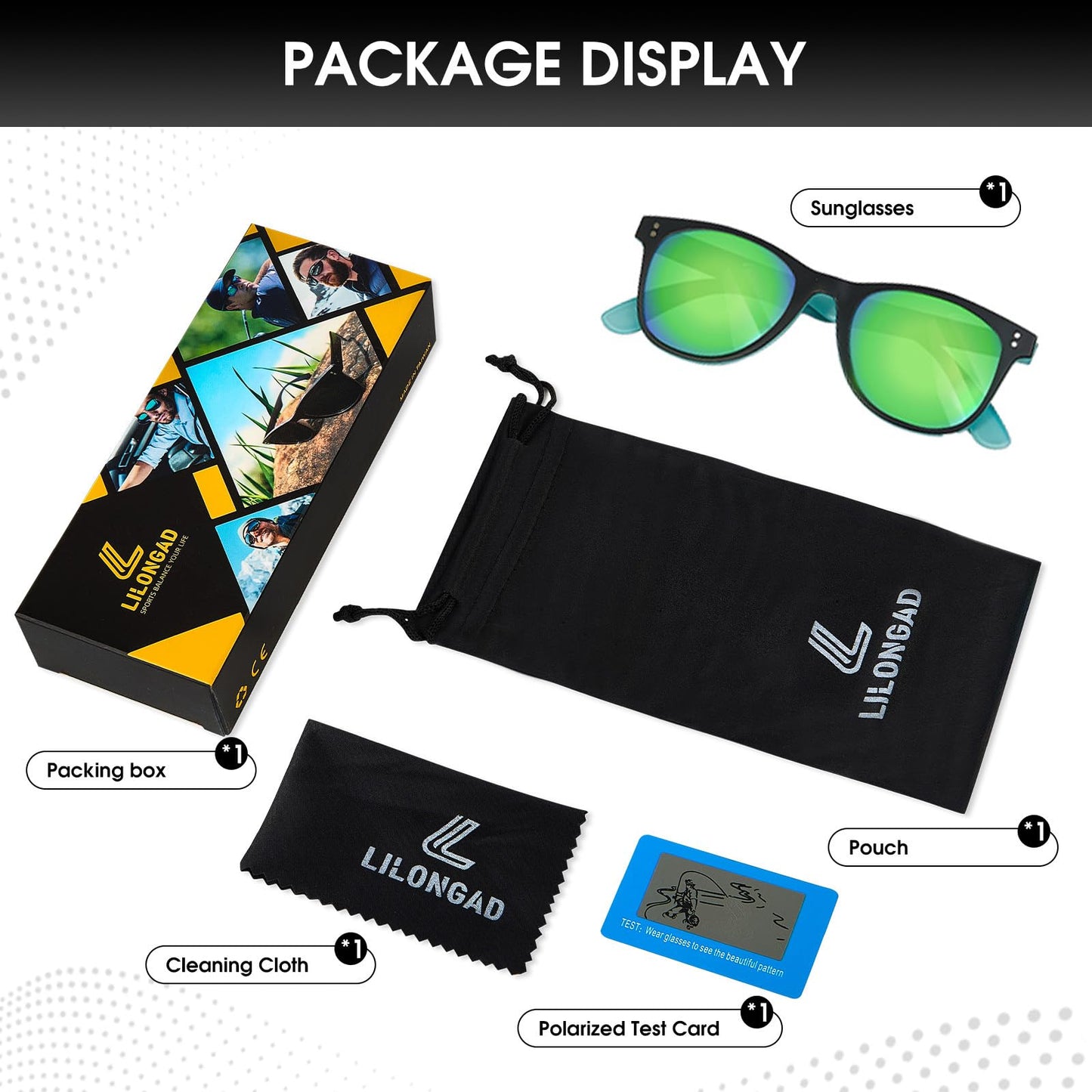 LILONGAD PC-Polarized Sunglasses for Men & Women – TR90 Frame, Mirrored, Anti scratch polarized sunglasses Lenses, UV400 for Running & Driving (Blue/Green REVO)