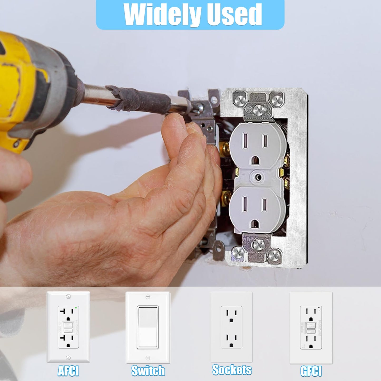 Wall Plate Spacers 15 Pcs, Flush Fit Device Level Plate for Wall Outlets Repair and Loose Fix, Wall Plate Leveler Spacer Shims to Support Switches, Receptacles from Being Pushed Back, Metal