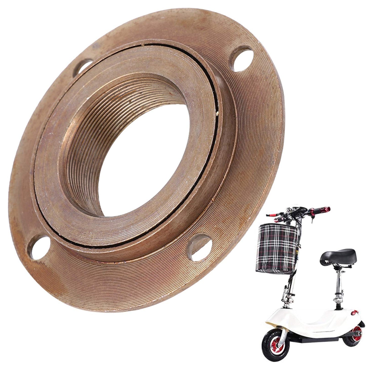 SUNGOOYUE Four Hole Toothless Flywheel, Electric Scooter Wheel Toothless, Metal Four Hole Toothless Flywheel Wheel Accessory for Electric Scooter