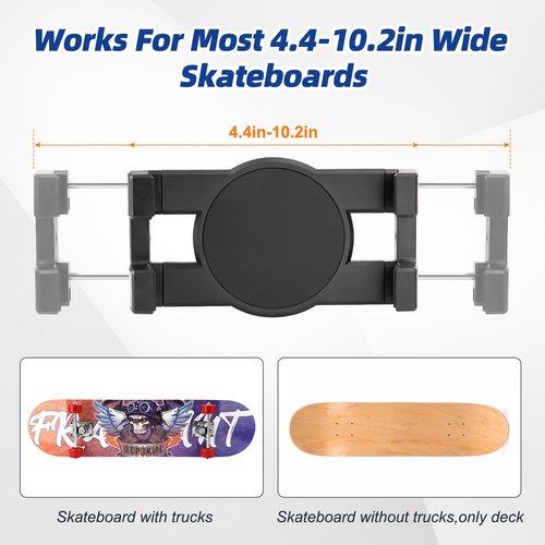 YIBEICO 1pc Skateboard Decks Wall Mount 360° Rotating Skateboard Wall Hanger, Extending & Floating Display Skateboard Wall Holder Grab & Go Storage Rack,Universal Skate Wall Mount Horizontal Any Angle