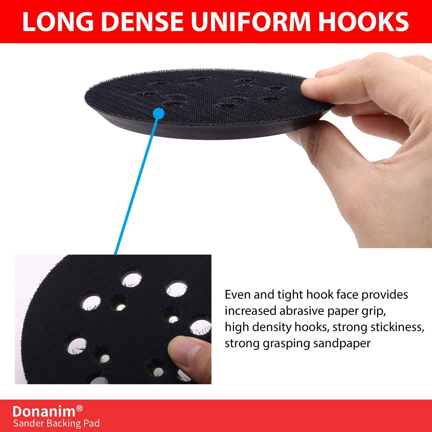 2 Pack Sander Pad Compatible with Craftsman, 5 Inch 8 Holes Hook and Loop Orbital Sander Backing Pad for 315.112170 315.116940 315.116950 315.112180 315.279870 ROS Model 315 Random Orbital Sander