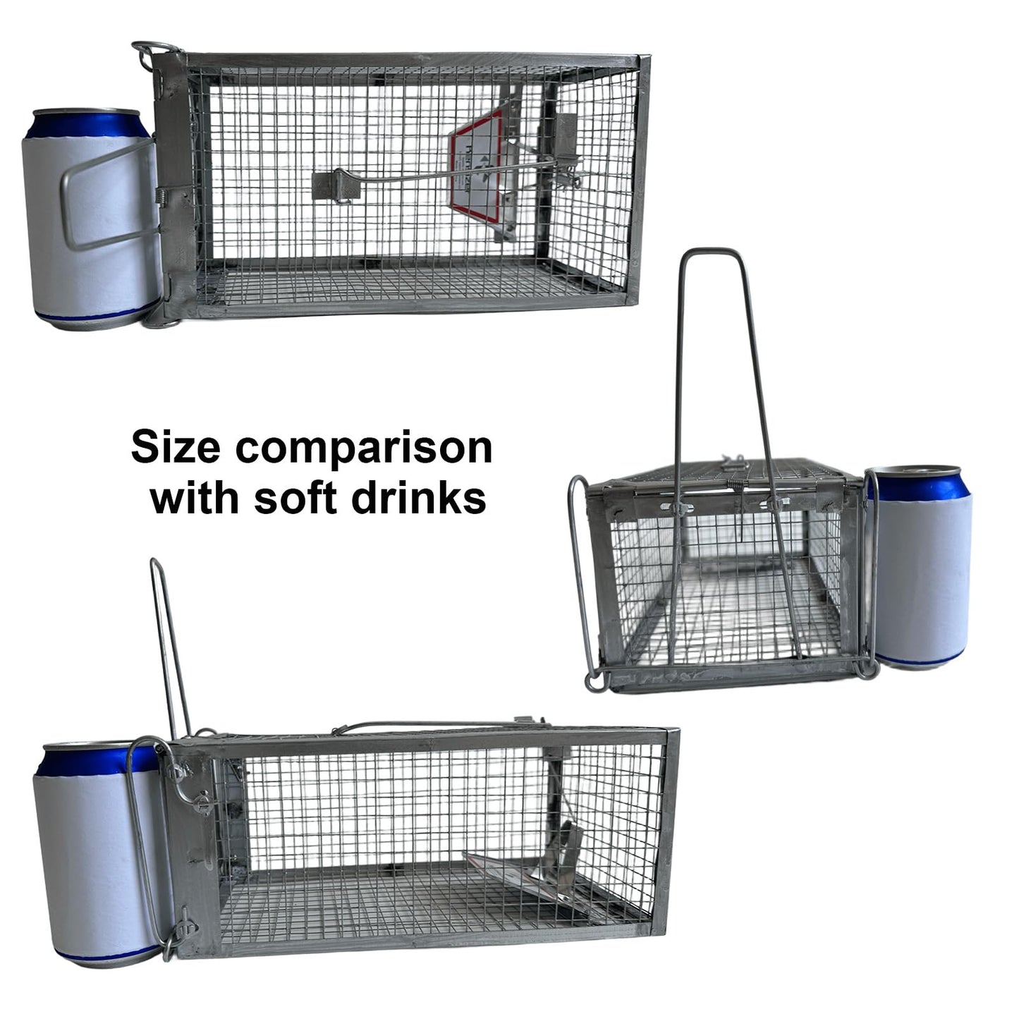 Kensizer Humane Rat Trap, Chipmunk Rodent Trap that Work for Indoor and Outdoor Small Animal - Mouse Voles Hamsters Live Cage Catch and Release 1-Pack Small 10.5" L x 5.5" W x 4.5" H