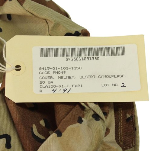 Genuine Military Issue Helmet Cover for PASGT, MICH, & Fritz Combat Helmets (6-Color Desert Camo, Medium/Large)