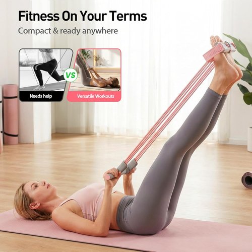 2026 Upgrade Skiennix Pedal Resistance Band - Multifunctional Elastic Yoga Band for Full Body Workouts