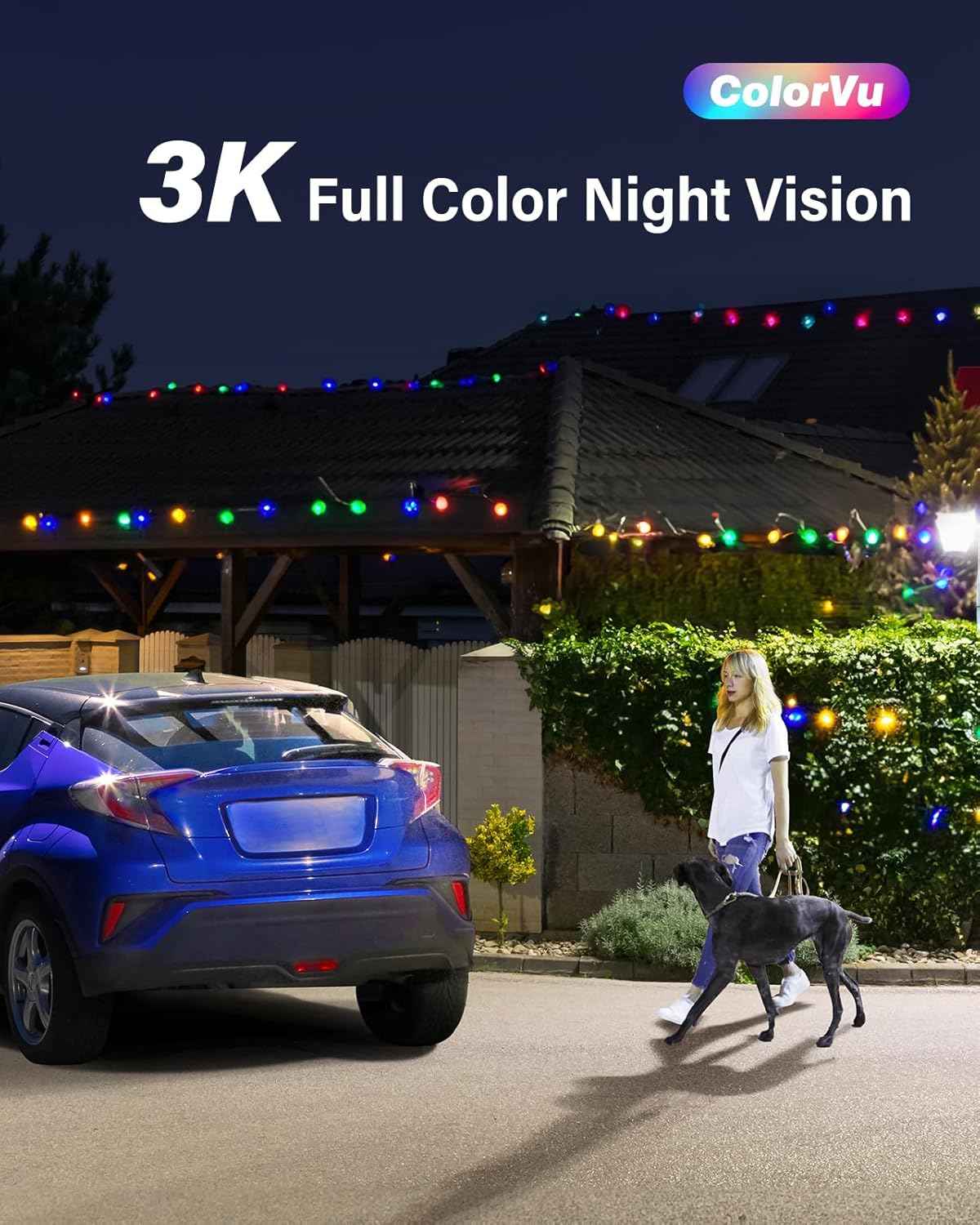 ANNKE 3K Security Bullet Camera with Full Color Night Vision & Built-in Mic - IP67 Weatherproof CCTV Camera