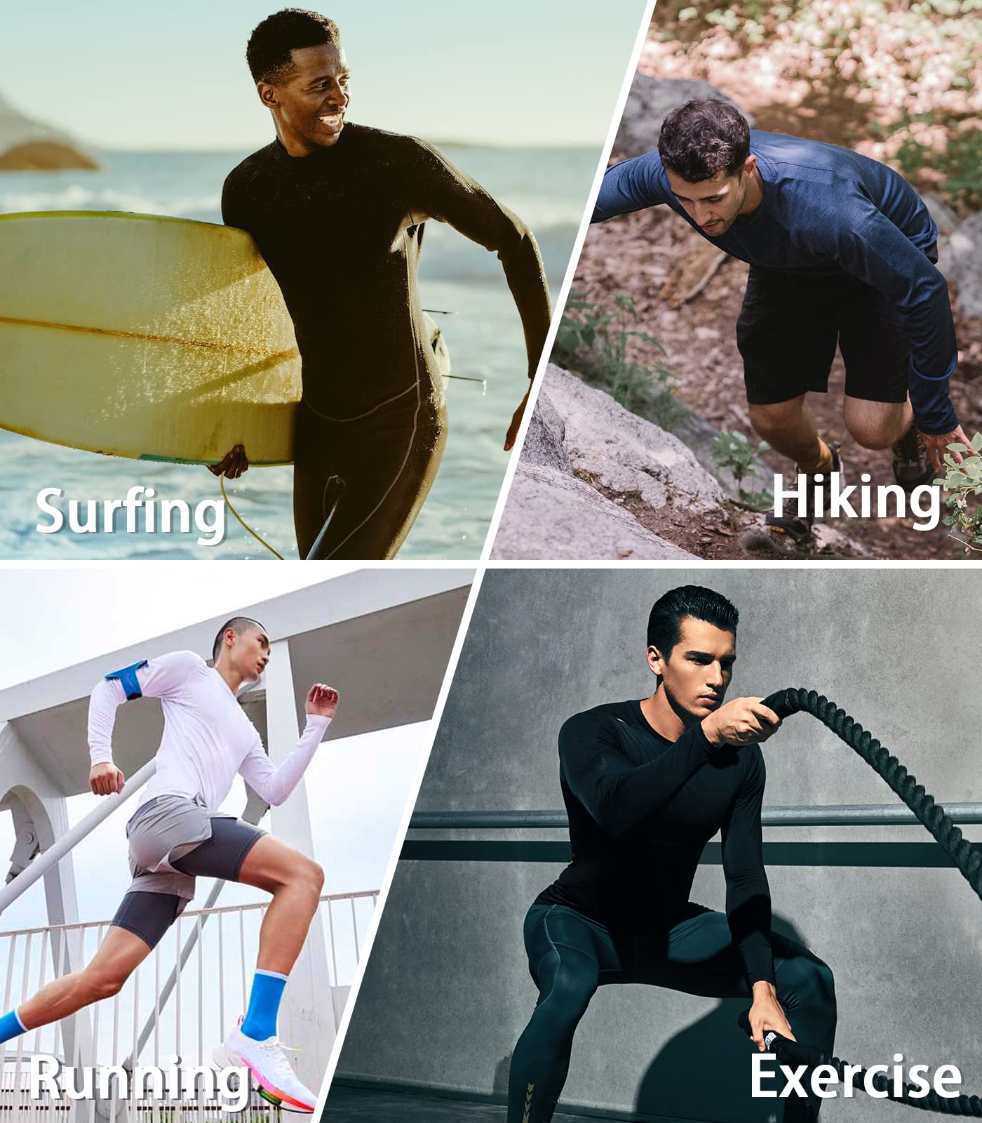 NORTHYARD Men's Sun Protection Shirts UPF 50+ Long Sleeve Swim Rash Guard Shirt Running Workout Athletic Hiking UV Fishing Black XL