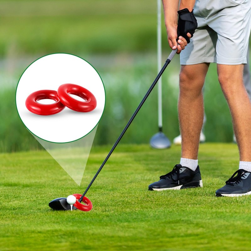Vertintong Golf Club Weights Golf Swing Weights for Practice and Warm Up Golf Swing Trainer Rings Golf Swing Weights Stripe with 2 Pcs Weighted Golf Donut Accessory Equipment Tool for Golf Clubs