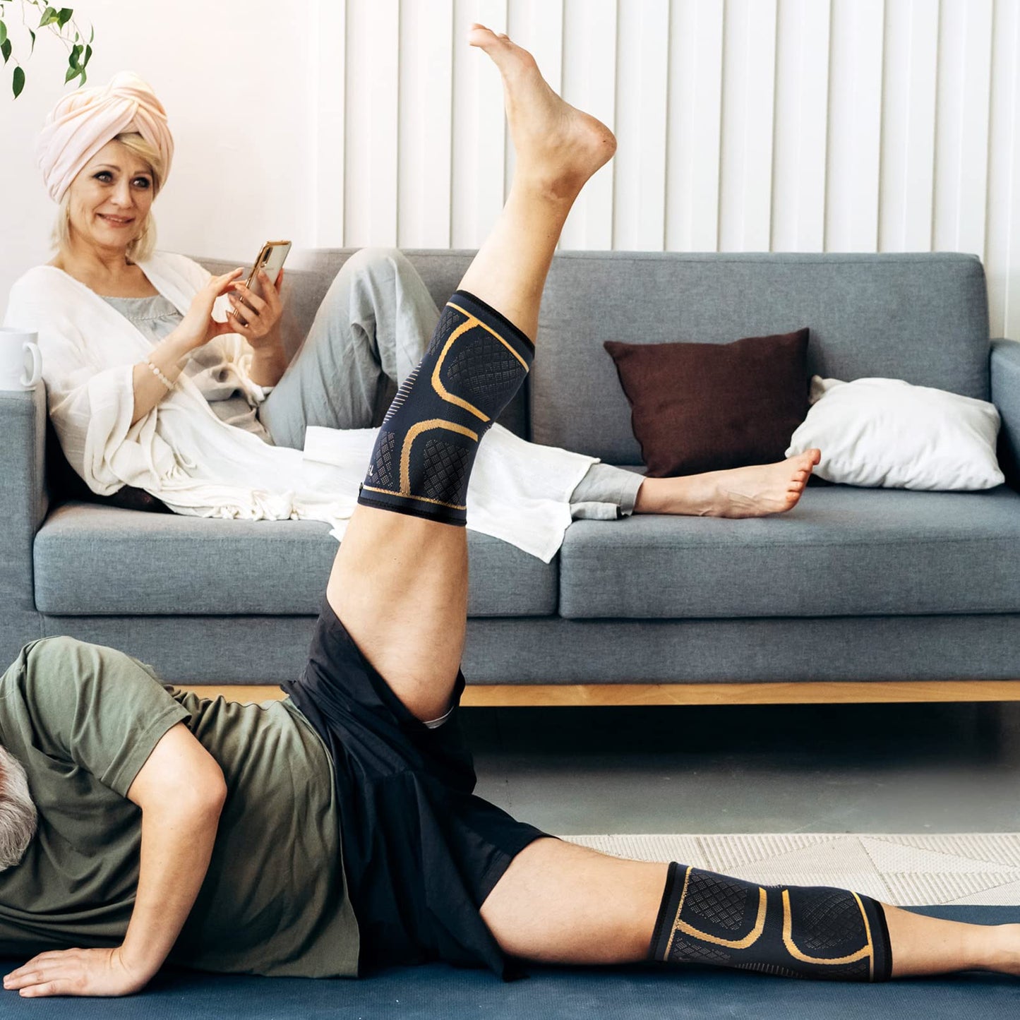 Copper Knee Braces for Men and Women (2 pack) -Knee Supports Copper Compression Knee Sleeve for Knee Pain, Arthritis, Sports and Recovery Support (4X-Large)