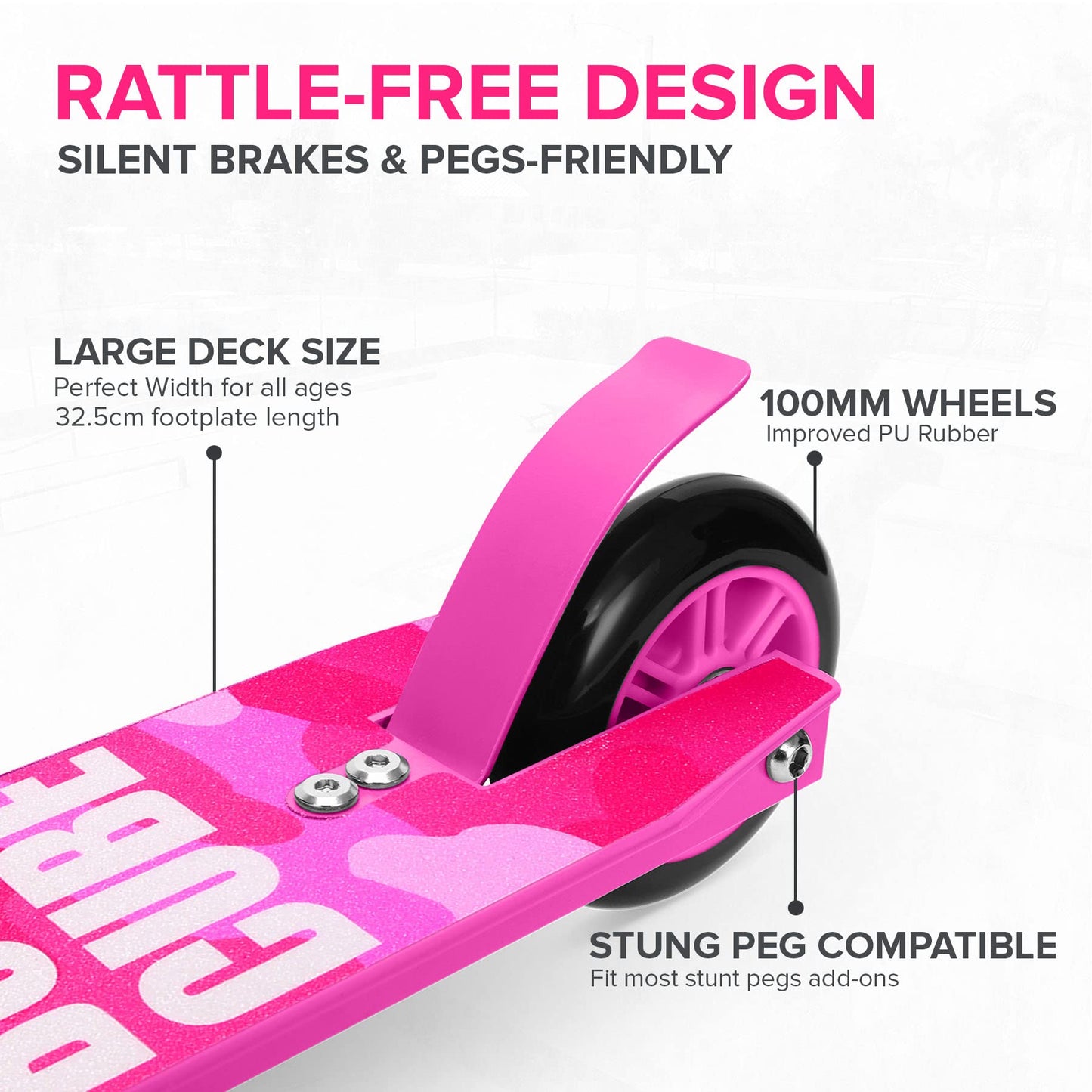 BOLDCUBE Stunt Scooter for Kids Ages 6-12 8-12 Years | Freestyle Pro 360° | Aluminium Deck | ABEC 7 | Micro Crystalized Deck