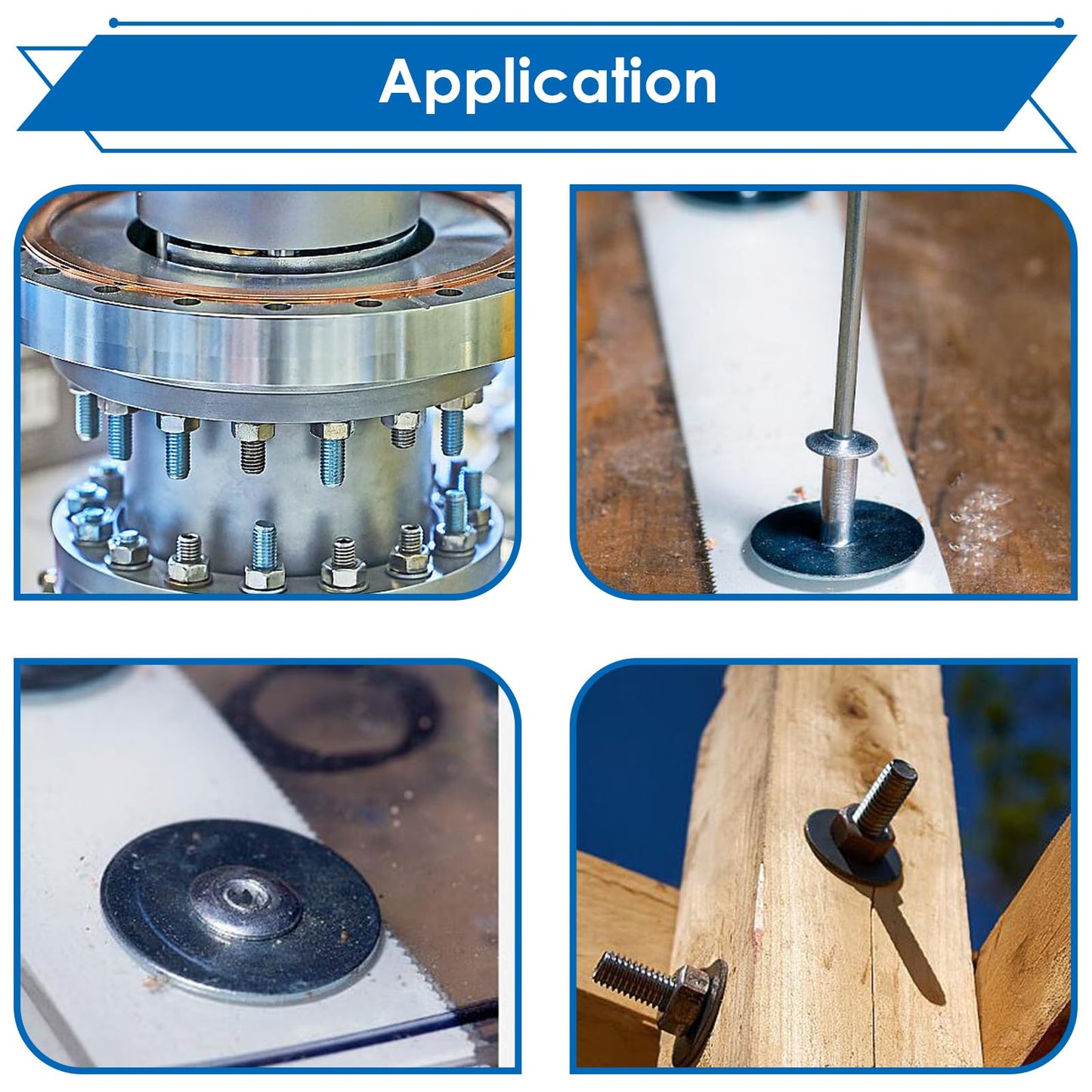 Seept 400PCS 1/8 Inch Silver Pop Rivet washers for Pop Rivets Diameter 1/8" 304 Stainless Steel pop Rivet Washer Aluminum pop Rivet washers Blind Rivet Washer