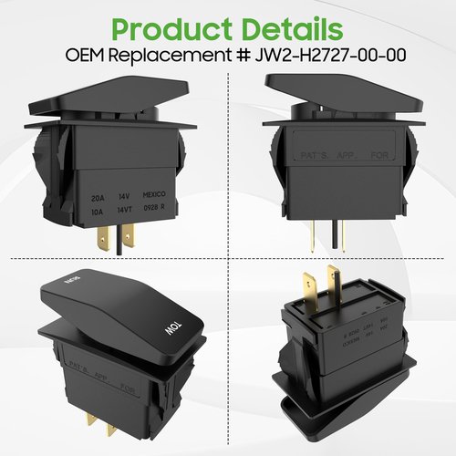 10L0L Golf Cart Tow/Run Switch for Yamaha G29 Electric Golf Cart (2010-2014) jw2-H2727-00, Golf Cart Accessories, Run Tow Switch