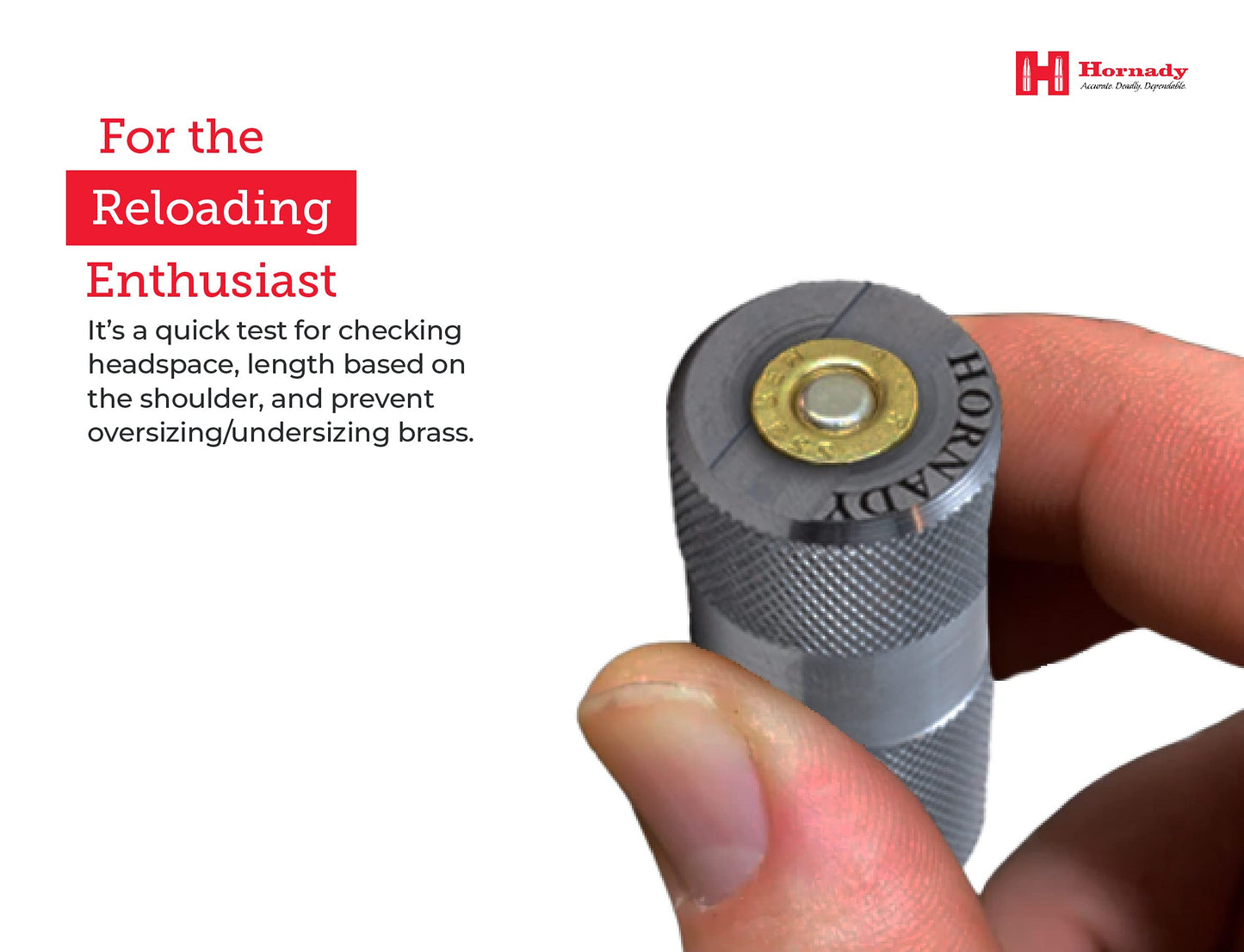 Hornady Lock-N-Load Cartridge Gauge 6.5 Creedmoor, 380710 -Reloading Supplies to Help Check Cases & Ammo Specifications-Caliber Specific, Cylindrical Precision Steel Gauges Cut to Fit SAAMI Tolerances